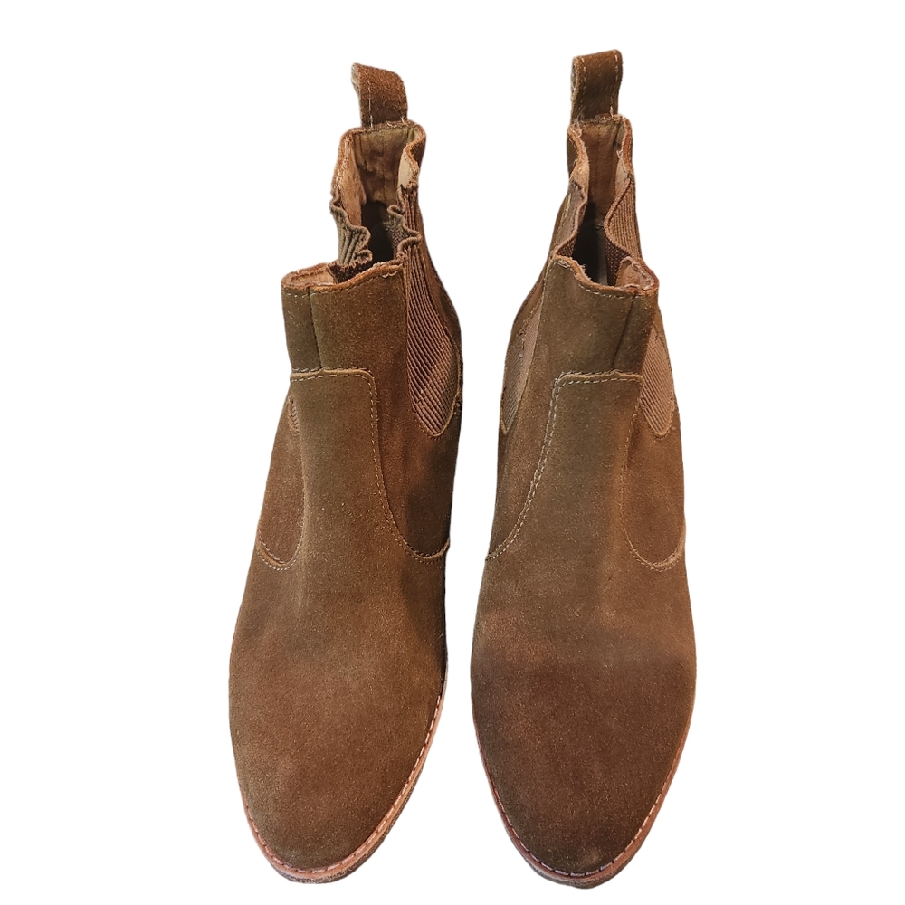 Gap Western Chelsea Boot Brown Suede Leather Size 7 - Picture 2 of 10